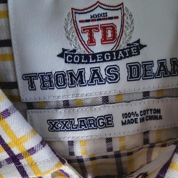 Thomas Dean Collegiate Men's Long-Sleeve Shirt XXLarge LSU - Picture 6 of 12